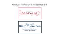 Kauneushuone Madam Tmi