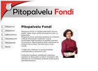 Nettisivu: Pitopalvelu Fondi