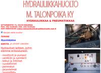 Nettisivu: Hydrauliikkahuolto M. Talonpoika Ky