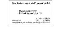 Rakennuspalvelu Kyösti Vesterinen Oy