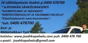 Sähkötyö Jv-Sähköpalvelu Tmi Iisalmi