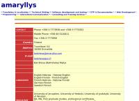 Nettisivu: amaryllys