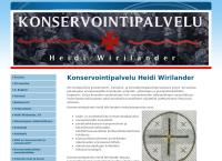 Nettisivu: Konservointipalvelu Heidi Wirilander