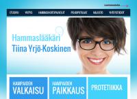 Nettisivu: Hammaslääkäri Tiina Yrjö-Koskinen Oy