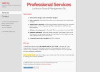 Nettisivu: Luminous Ground Management Oy