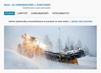 Nettisivu: Maa- ja lumiurakointi J. Karvonen