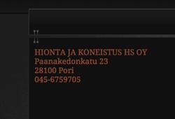 Hionta ja Koneistus HS Oy