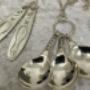 This necklace was an order from a lady who won bowling competition-95. Now there is also earrings and a ring. All of them was made from old spoons
Please note that we are updating our webshop.
There is already almost 300 pendants, earrings and nature jewellery in our webshop for sale.
Please visit
www.heuwerk.com